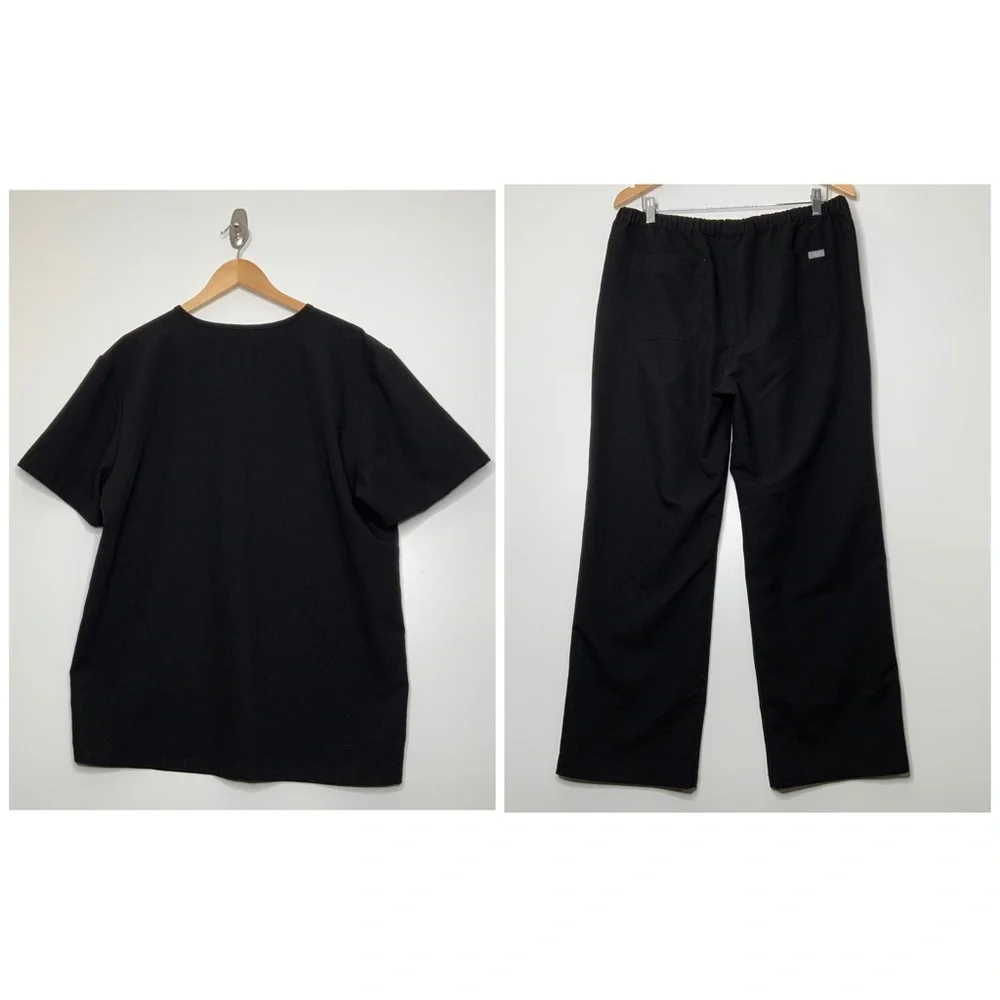 FIGS Black Men Scrub Set. Scrub Top XL. Scrub Bottoms XL. - Picture 2 of 14